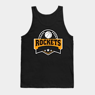 Personalized Basketball Rockets Proud Name Vintage Beautiful Tank Top